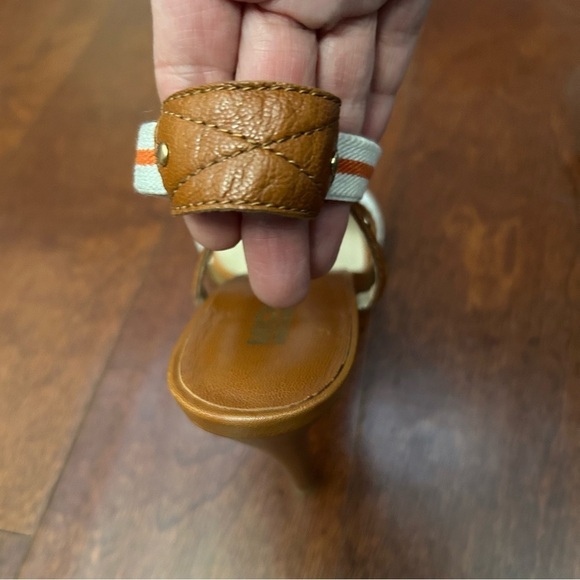 Michael Michael Kors Seaport T-Strap Brown and Orange Women's Heels, Size 8 - Picture 11 of 13